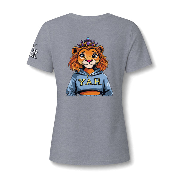 "Saved By Grace" Women's Relaxed Heather CVC V-Neck Tee