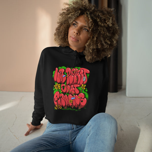 "Not Perfect Just Growing" Crop Hoodie