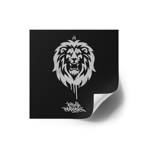 Graffiti Logo Laminate Stickers, Square