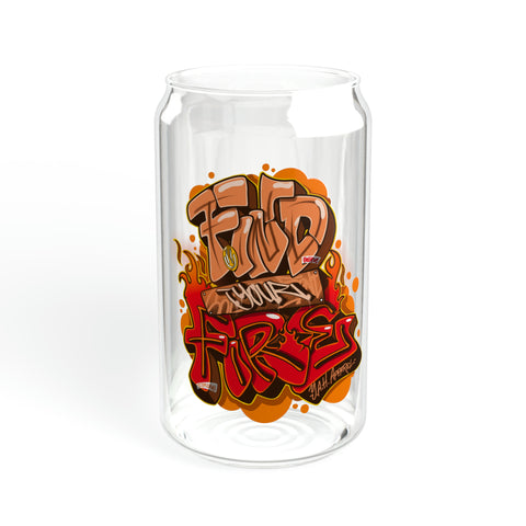 "Find Your Fire" Sipper Glass, 16oz