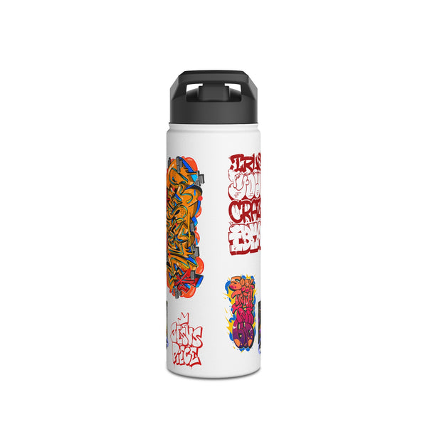 "Bombed" Stainless Steel Water Bottle, Standard Lid