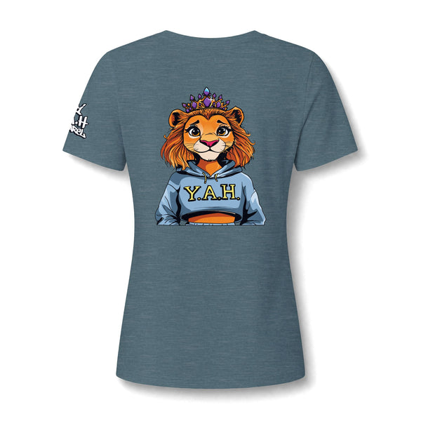 "Saved By Grace" Women's Relaxed Heather CVC V-Neck Tee
