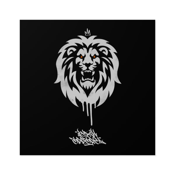 Graffiti Logo Laminate Stickers, Square