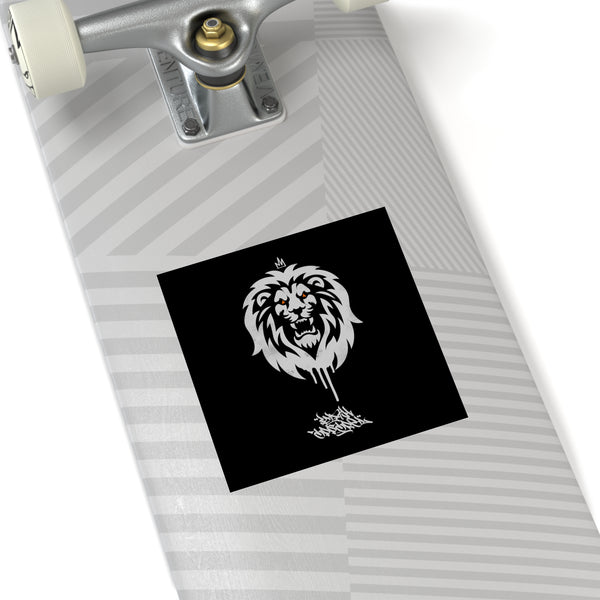 Graffiti Logo Laminate Stickers, Square