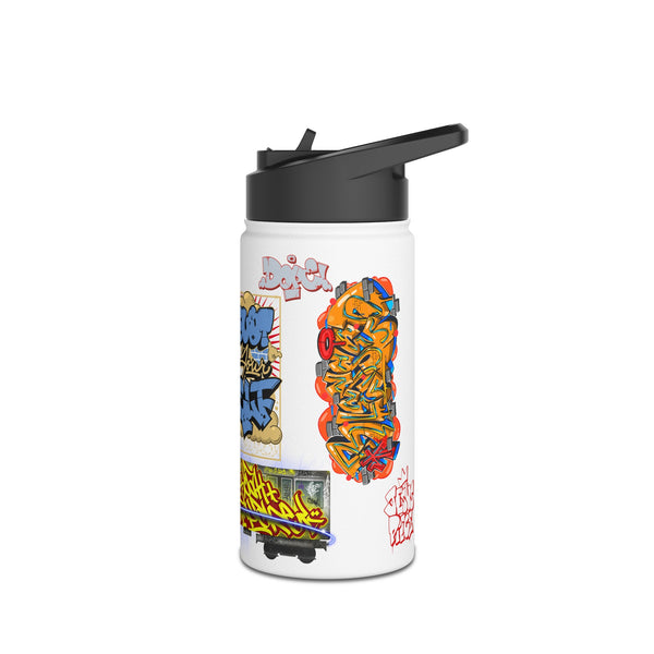 "Bombed" Stainless Steel Water Bottle, Standard Lid