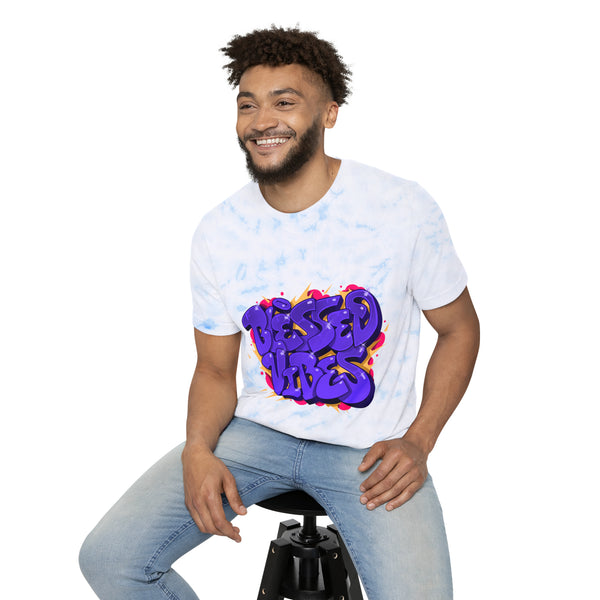 "Blessed Vibes" Unisex FWD Fashion Tie-Dyed T-Shirt