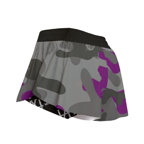 Hashtag PurpSwag Camo Women's Sport Skorts With Pocket