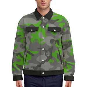 Green Camo Unisex Lapel Jacket