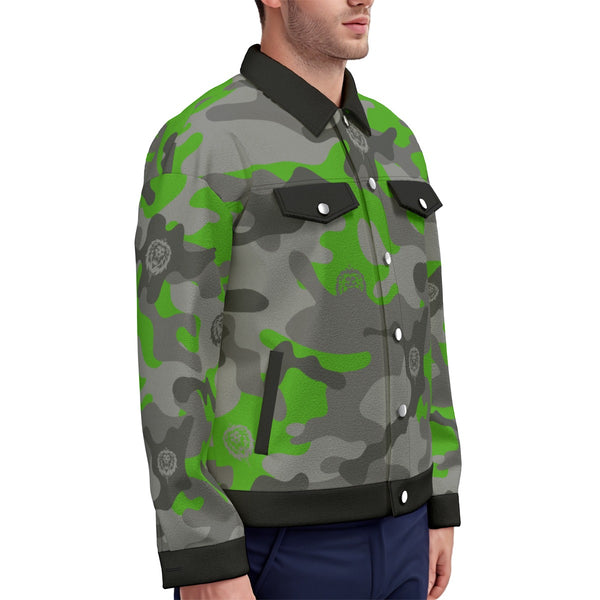 Green Camo Unisex Lapel Jacket