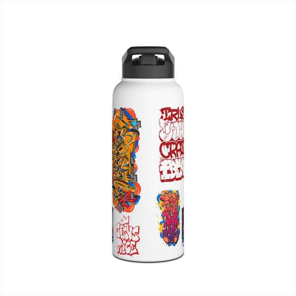 "Bombed" Stainless Steel Water Bottle, Standard Lid