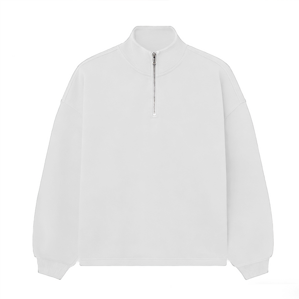 "Work Hard Stay Humble" Unisex Stand-Up Collar Half-Zip Panelled Sweatshirt