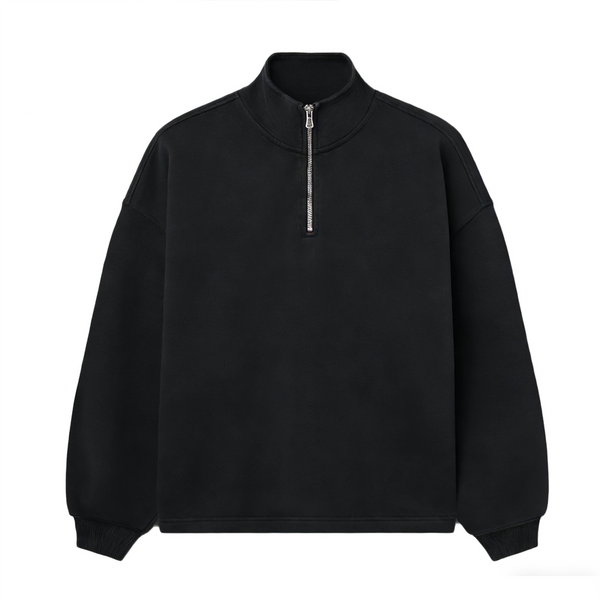 "Work Hard Stay Humble" Unisex Stand-Up Collar Half-Zip Panelled Sweatshirt