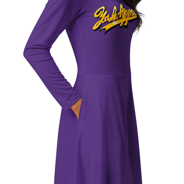 "Los Angeles Y.A.H." Long Sleeve Midi Dress