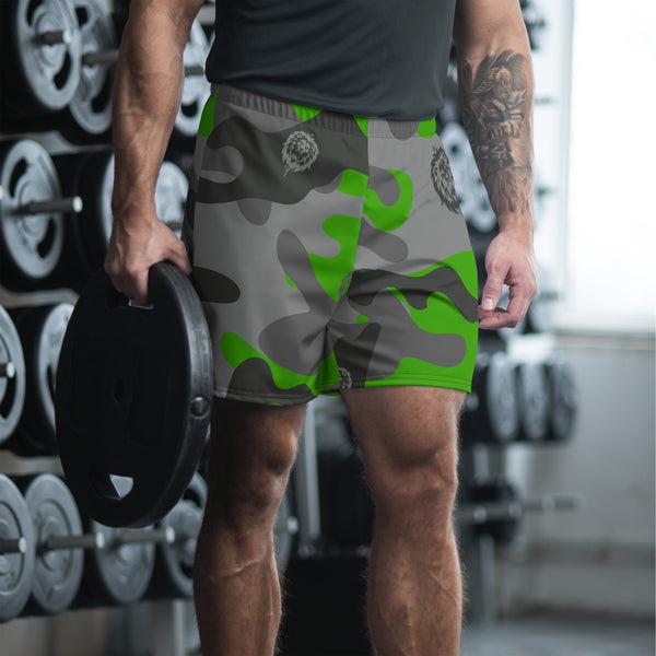 Green Camo Men's Recycled Athletic Shorts