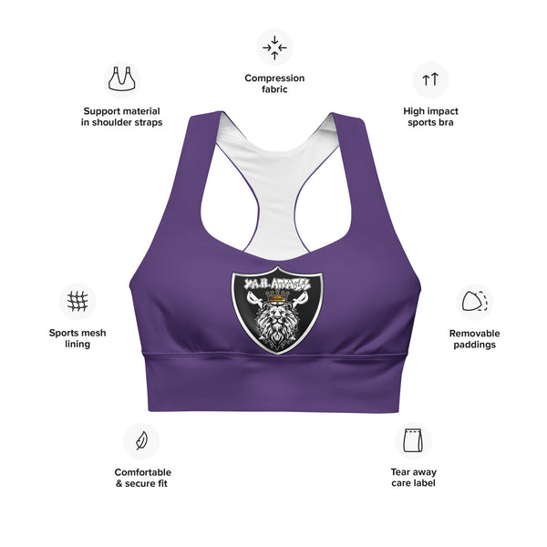 "House of The Lion Team" Recycled Longline Sports Bra