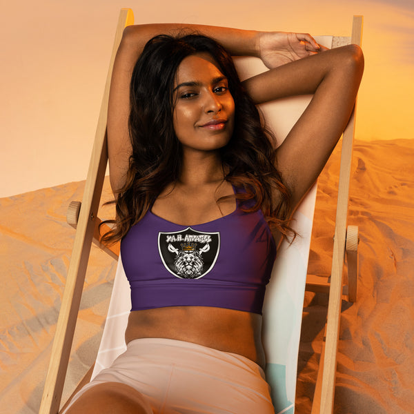 "House of The Lion Team" Recycled Longline Sports Bra