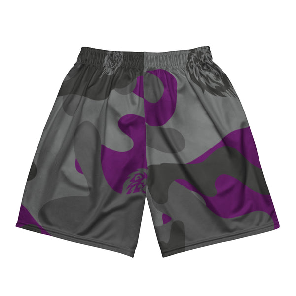 Purple Camo Los Angeles Y.A.H. Unisex Mesh Shorts