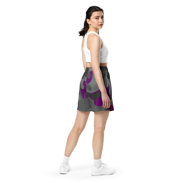 Purple Camo Los Angeles Y.A.H. Unisex Mesh Shorts