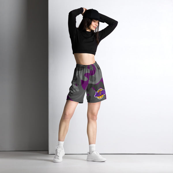 Purple Camo Los Angeles Y.A.H. Unisex Mesh Shorts