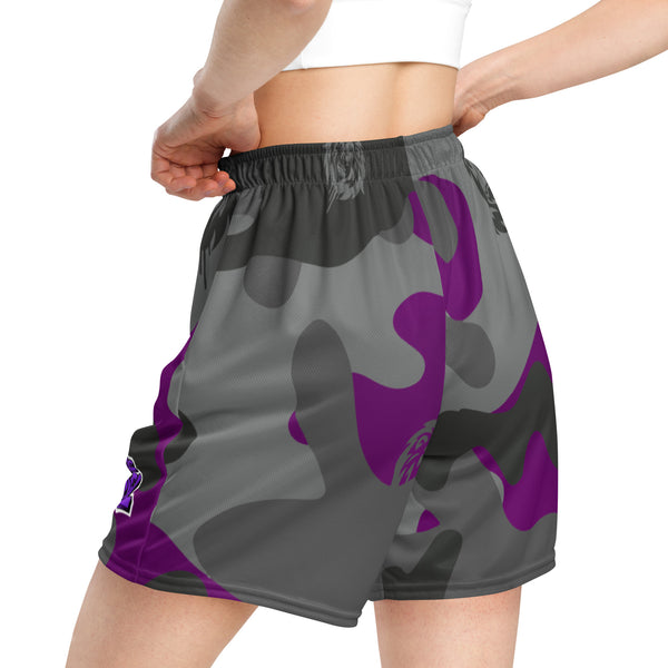 Purple Camo Los Angeles Y.A.H. Unisex Mesh Shorts