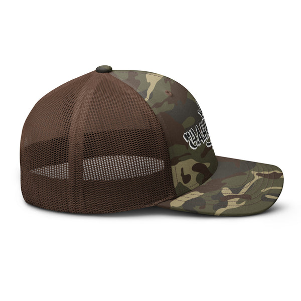 Tagged Camouflage Trucker Hat