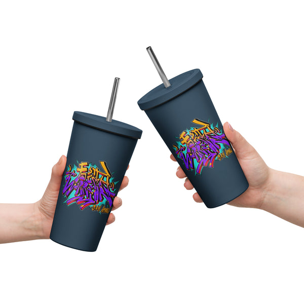 "Faith Warrior" Insulated Tumbler With A Straw