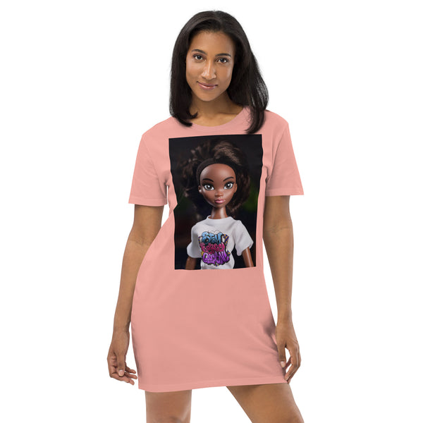 " Stay Fierce Queen-Doll" Organic Cotton T-Shirt Dress