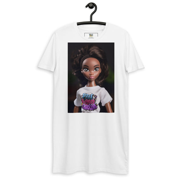 " Stay Fierce Queen-Doll" Organic Cotton T-Shirt Dress