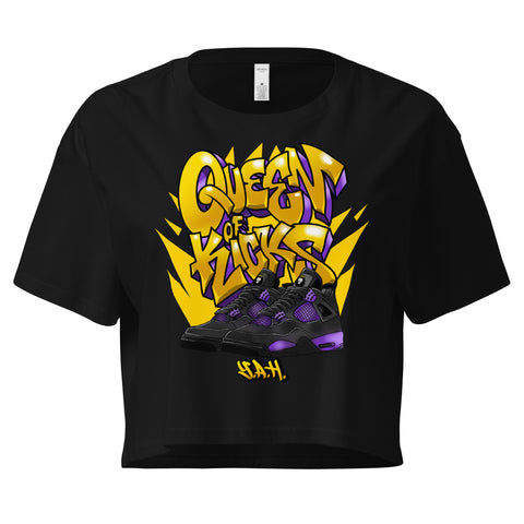 "Queen Of Kicks" Women’s Crop Top