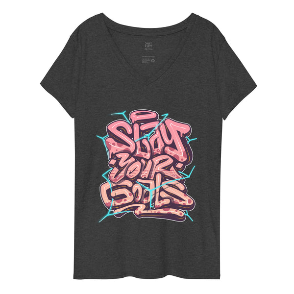 "Slay Your Goals" Women’s  V-Neck T-Shirt