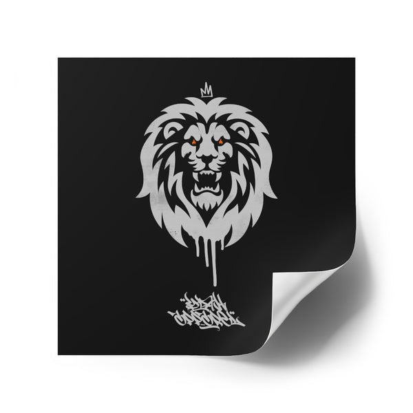 "House Of The Lion Laminate Stickers, Square