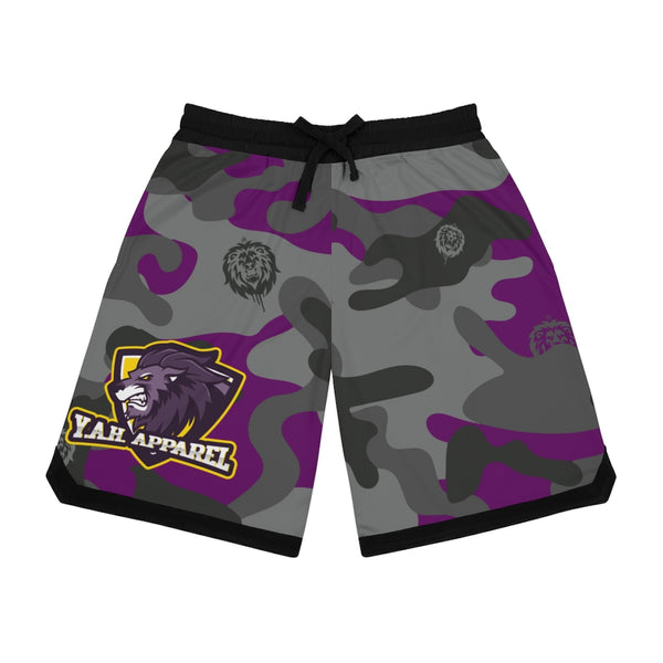 Purple Camo Basketball Rib Shorts