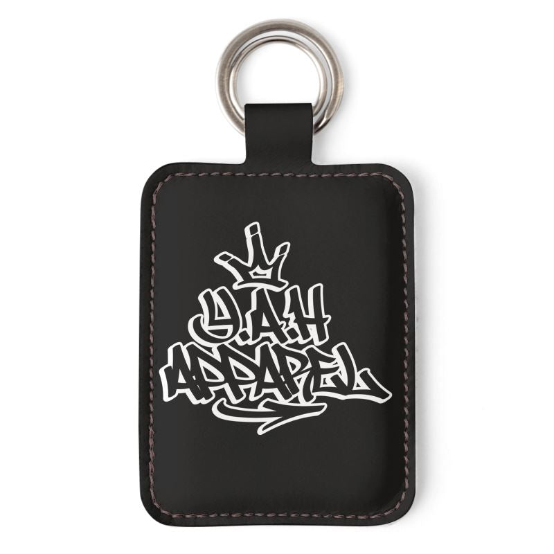 Tagged Leather Keyring