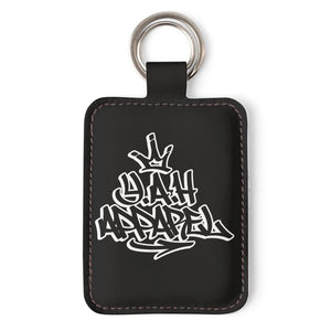 Tagged Leather Keyring