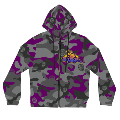 Purple Camo Women’s Full-Zip Hoodie