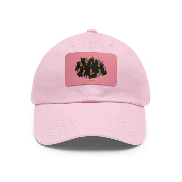 Y.A.H. Tagged Dad Hat with Leather Patch