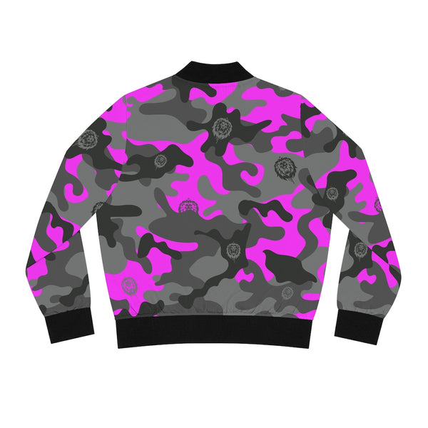 Pink Camo Women's Bomber Jacket