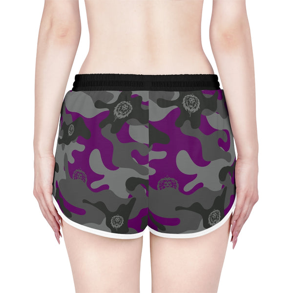 Purple Camo Women's Relaxed Shorts