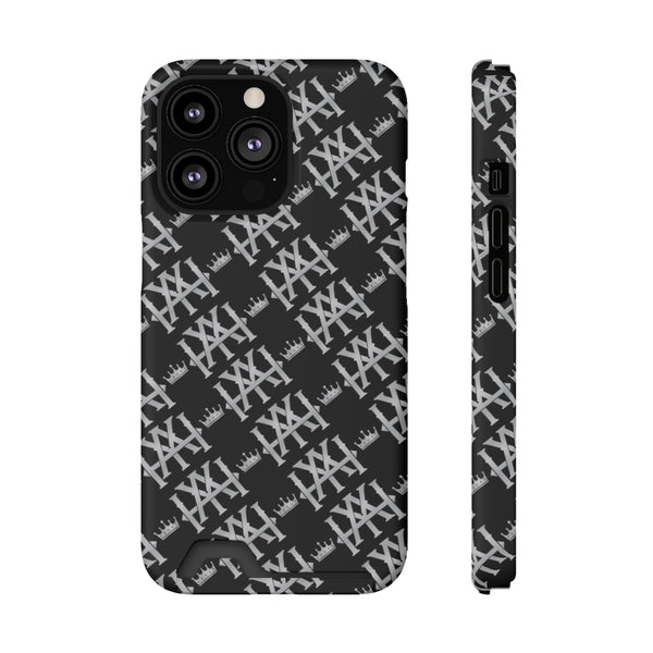 Monogram Phone Case With Card Holder (For iPhone & Samsung)