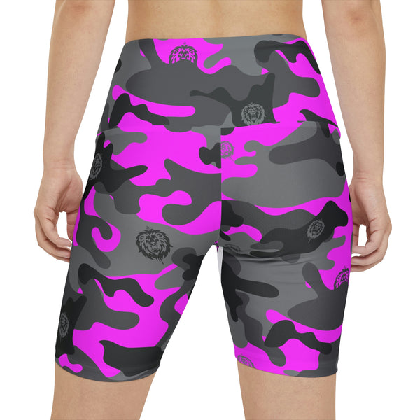 Pink Camo Women's Workout Shorts