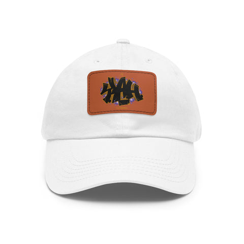 Y.A.H. Tagged Dad Hat with Leather Patch