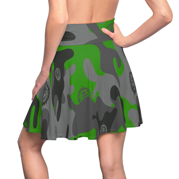Green Camo Women's Skater Skirt