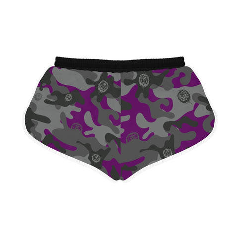 Purple Camo Women's Relaxed Shorts