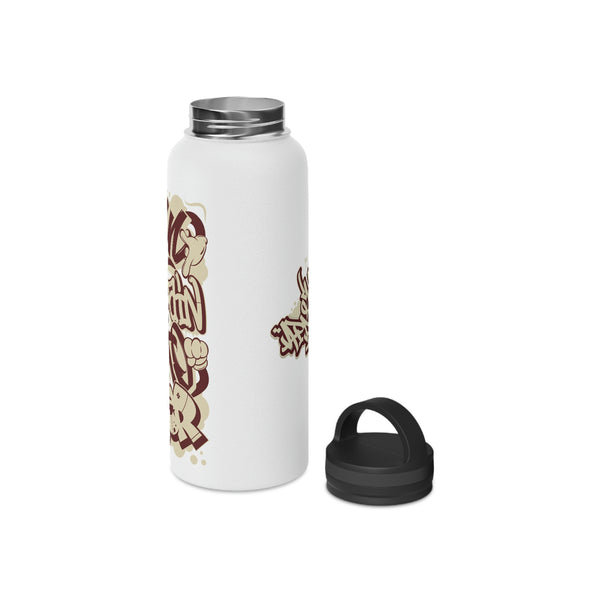 " Turn The Power Into Pain" Stainless Steel Water Bottle, Handle Lid