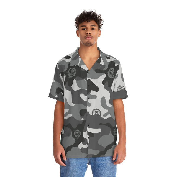 Snow Camo Men's Hawaiian Shirt