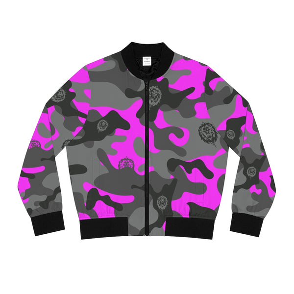 Pink Camo Women's Bomber Jacket