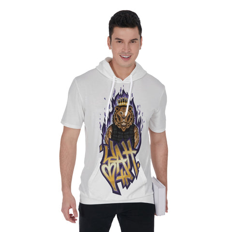 The King Men's Short Sleeve Hoodie T-Shirt