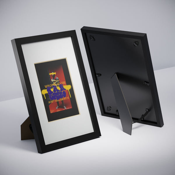 "Welcome To The Y.A.H. Crew" Framed Prints, Black
