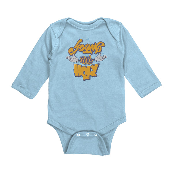 "Young And Holy" Long Sleeve Baby Bodysuit
