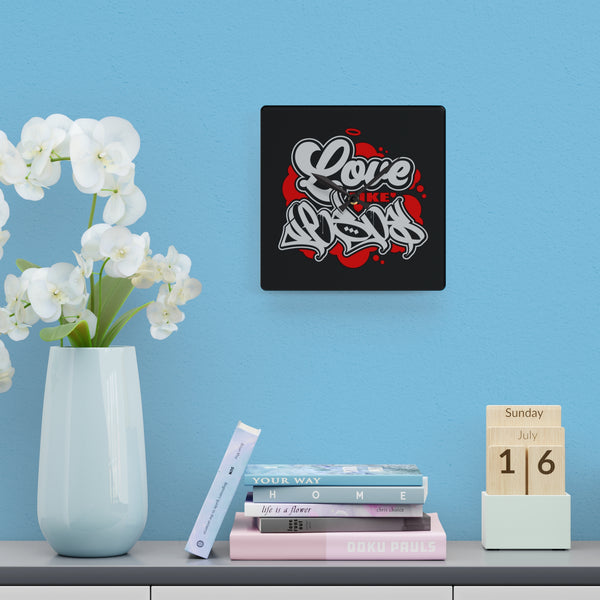 "Love Like Jesus" Acrylic Wall Clock